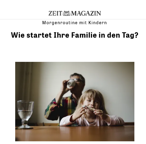 ZEIT Morgenroutine BILD