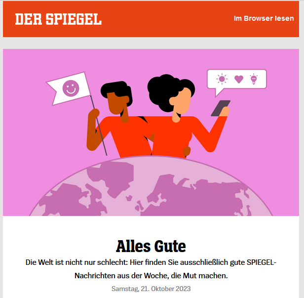 SPIEGEL Newsletter Gute Nachrichten BILD